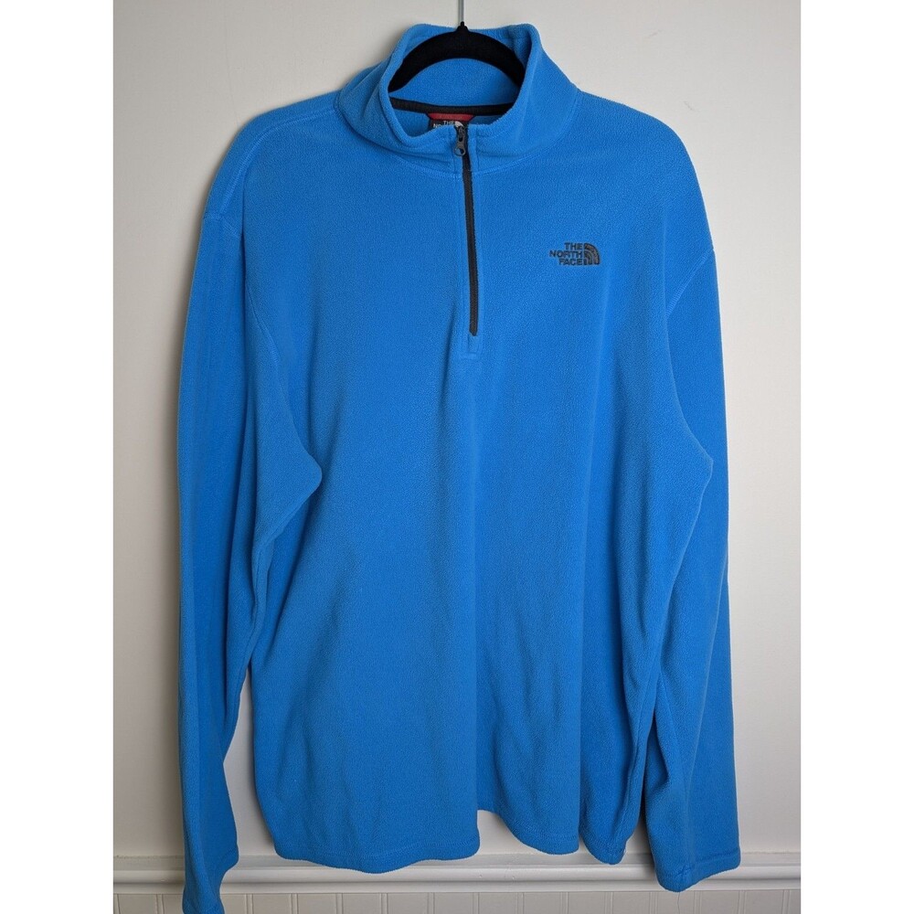 The North Face Blue Mens Quarter-Zip Fleece Pullover Polartec Size XL Outdoors